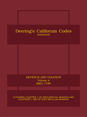 cover image of Deering's California Revenue and Taxation Code, Annotated